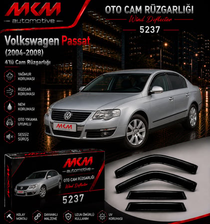 MKM Volkswagen Passat 4'lü Mugen Cam Rüzgarlık Seti