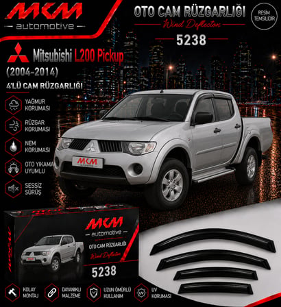 MKM L200 MITSUBISHI ORTA KASA PICK-UP MUGEN CAM RÜZGARLIĞI 1992-2014