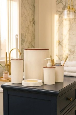Banyo Seti, Yuvarlak, Beyaz, Hacim: 6 litre