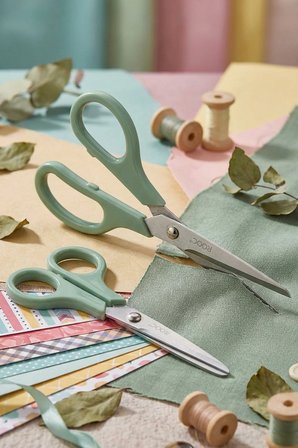 2'li Çok Amaçlı Makas Seti – Küçük Boy Yeşil, 14.5 Cm