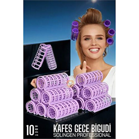 HSNET Kafes Gece Bigudisi 2.5 cm 10 Adet Solingen Professional