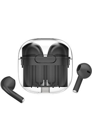 LS-09 Bluetooth 5.3 TWS Kablosuz Airpods Kulaklık - Siyah-(5796)