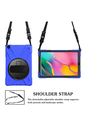 Samsung Galaxy T510 Tab A 10.1 Kılıf Amazing Tablet Kapak - Mavi-(5796)