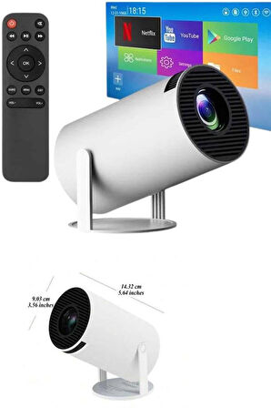 Sinema Projektörü Android HDMI USB WİFİ Ses Çıkışlı Ayaklı Projeksiyon Ta?