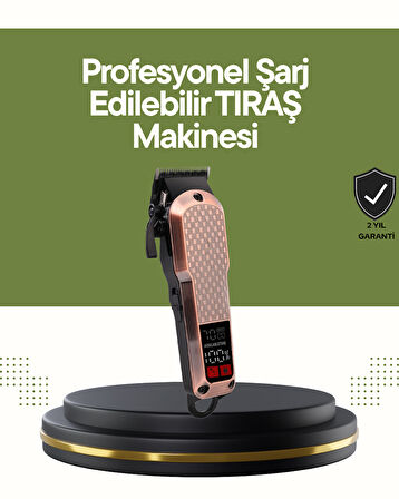 Şarjlı Saç Kesme Makinesi – 4 Kademeli Ayar LCD Ekran ve Hızlı Şarj Desteği