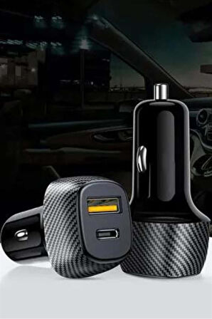 38W Oto Çakmaklık Araç Içi Şarj Cihazı Hızlı Şarj Uzun Ömürlü