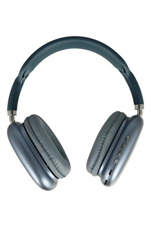 KR Max BT Kablosuz Kulaklık - Mavi-(5796)