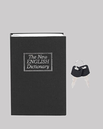 Anahtarlı Gizli Kitap Kasa – Metal İç Yapı Kamuflajlı Sözlük Tasarım