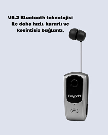 Klipsli Tasarımlı Bluetooth Kulaklık Uzun Pil Ömrü