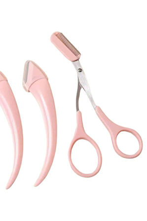 Taraklı Kaş Bıyık Makası Ve Kaş Ustura Seti Kaş Bıyık Tüy Alma Epilasyon A