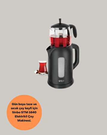 Sinbo STM 5840 Elektrikli Çay Makinesi 1800 Watt 17 Litre