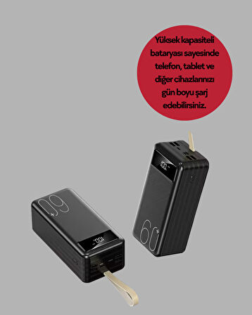 4 Çıkışlı Hızlı Şarj Destekli Powerbank