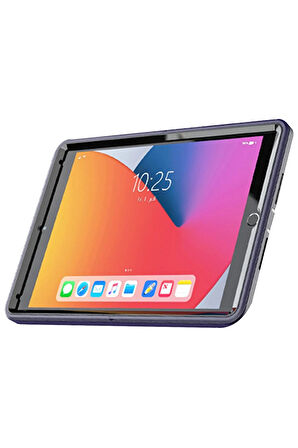 iPad 10.2 (7.nesil) Kılıf Hand Strap Tablet Kılıfı - Lacivert-(5796)