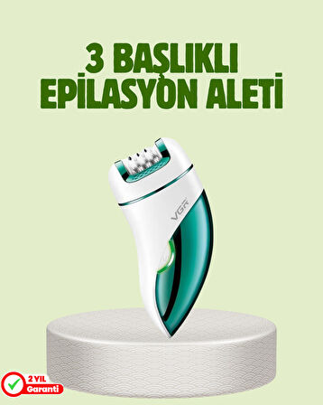 Çok Fonksiyonlu Epilatör 600mAh 90 Dakika Kullanım LED Metal Başlık Su Geçirme