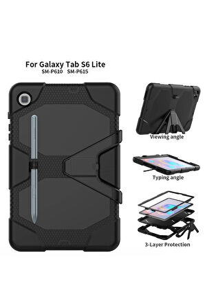 Samsung Galaxy Tab A7 10.4 Kılıf Griffin Tablet Kapak - Siyah-(5796)