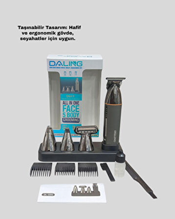 9’u 1 Arada Çoklu Bakım Tıraş Seti Profesyonel Saç Sakal Kesme