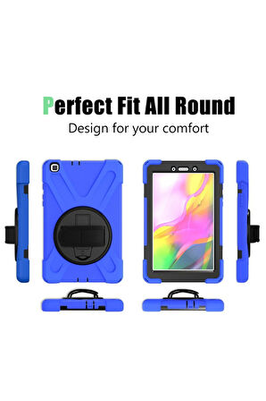 Samsung Galaxy T290 Tab A 8 Kılıf Amazing Tablet Kapak - Mavi-(5796)