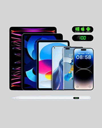 iPad Uyumlu 1.5mm POM Uçlu Dokunmatik Kalem Uzun Kullanım Süreli Stylus