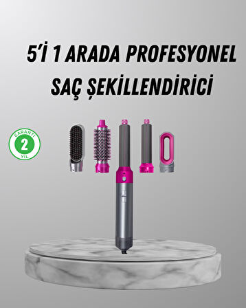 5’i 1 Arada Saç Şekillendirici Set Kuaför Düzeyinde Performans ve Ergonomik Ta