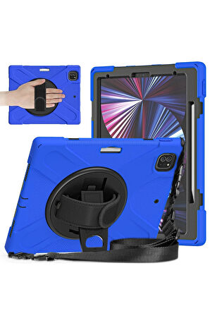 iPad Pro 12.9 (2020) Kılıf Amazing Tablet Kapak - Mavi-(5796)