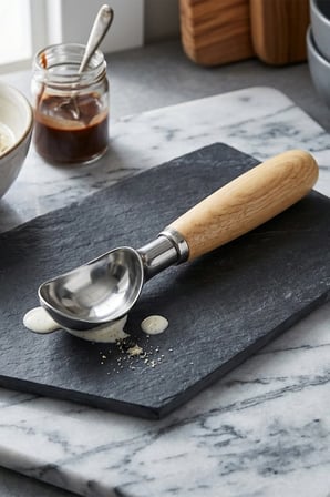 Arvessa Bambu Saplı Dondurma Kurabiye Sunum Kaşığı 18 cm