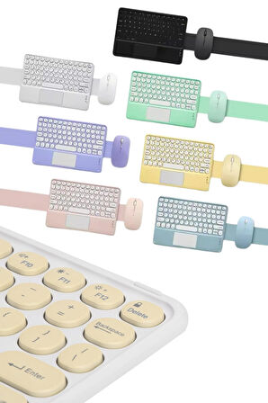 Bluetooth Touchpad Klavye 10.9 inch Kablosuz Wifi Q Klavye Slim