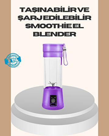 Mini Taşınabilir Blender 380ml USB Şarjlı Detoks Smoothie Hazırlayıcı