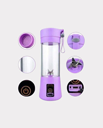 Mini Taşınabilir Blender 380ml USB Şarjlı Detoks Smoothie Hazırlayıcı
