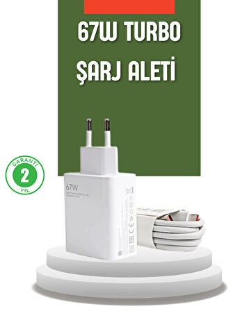 67 Watt Turbo Şarj Cihazı Xiaomi Redmi Note 10 11 12 Uyumlu