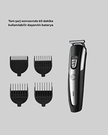 Ergonomik Profesyonel Tıraş Makinesi Saç Sakal Kesme ve Düzeltme