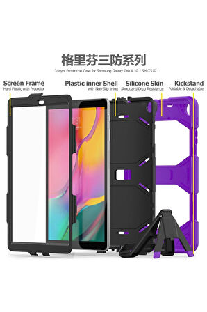 Samsung Galaxy T510 Tab A 10.1 Kılıf Griffin Tablet Kapak - Mor-(5796)
