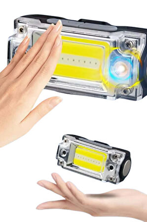 Sensörlü Kamp Lambası Ayarlanabilir Kafa Lambası Kafa Bantlı