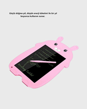 Esnek LCD Çizim Tableti Kağıtsız Yazı Tahtası Tek Tuş Silme Düğme Pilli