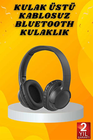 Kulak Üstü Bluetooth Kulaklık Ayarlanabiilir Uzun Pil Ömrü Kablosuz 5.0 Bluetoo