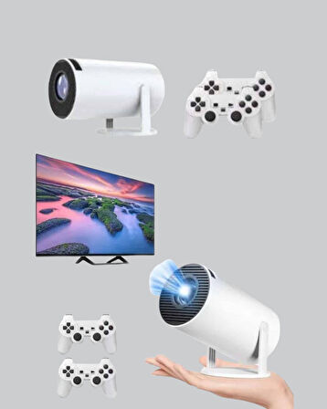 Taşınabilir Projeksiyon Cihazı 4K Destekli Wi-Fi Kablosuz Ekran Yansıtma
