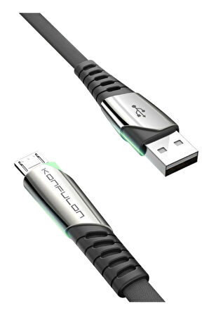DC16 Micro USB Kablo 1M 2.4A - Siyah-(5796)