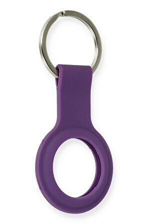 Airtag Silikon Kılıf - Mor-(5796)