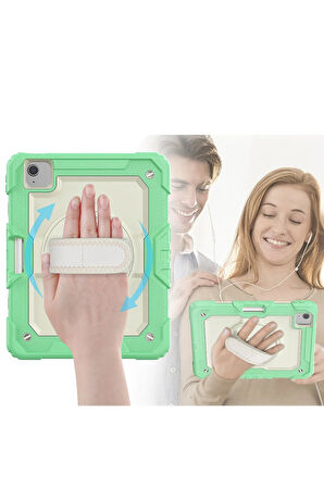 iPad Pro 11 (2020) Kılıf Strap New Tablet Kapak - Yeşil-(5796)