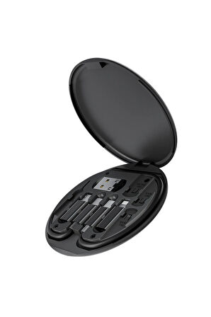 SN06 3in1 Kablo ve Kart Düzenleyici - Siyah-(5796)