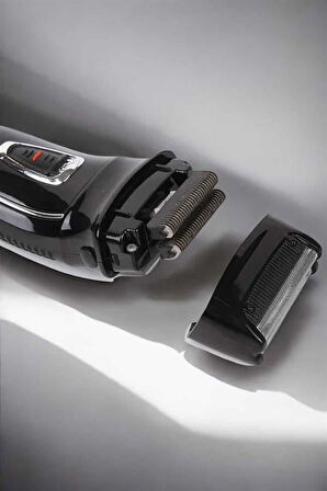 Şarjlı Paslanmaz Çelik Bıçaklı ve Kablosuz Saç Sakal Tıraş Makinesi