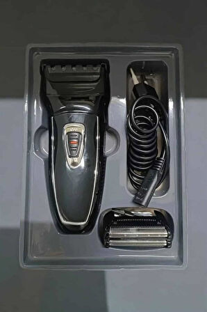 Şarjlı Paslanmaz Çelik Bıçaklı ve Kablosuz Saç Sakal Tıraş Makinesi