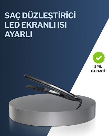 2025 Yeni Seri Dijital Ekranlı Isı Ayarlı Saç Düzleştirici Titanyum Kaplama A 