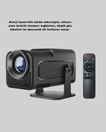 Akıllı Projeksiyon Cihazı HDMI USB Bağlantılı Taşınabilir Enerji Tasarruflu