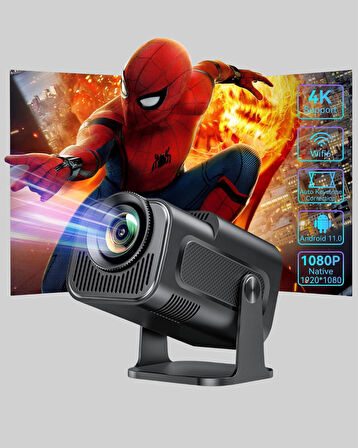 Taşınabilir Akıllı Projeksiyon HDMI USB Uyumlu Oyun Destekli Kompakt