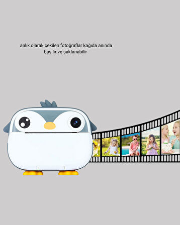 Termal Baskı Çocuk Kamerası HD Çekim USB Şarjlı Eğitici Oyuncak