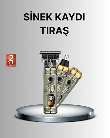 T Bıçaklı Şarjlı Saç Kesme ve Sakal Düzeltici – Burun Trimmerlı 2’si 1 A