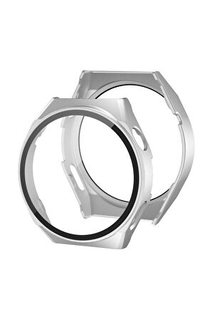 Huawei Watch GT2 46mm Dota Camlı Kasa Ekran Koruyucu - Gümüş-(5796)