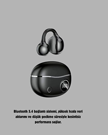 Kablosuz Açık Kulak Kulaklık Bluetooth 5.4 Type-C Hızlı Şarj 30 Saat