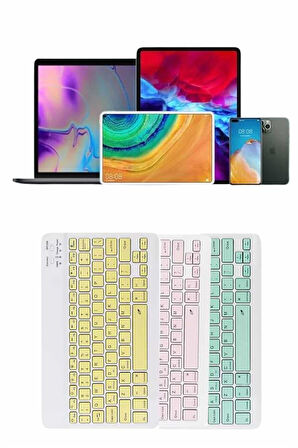 Uyumlu Kablosuz Bluetooth Şarj Edilebilir Mini Q Klavye