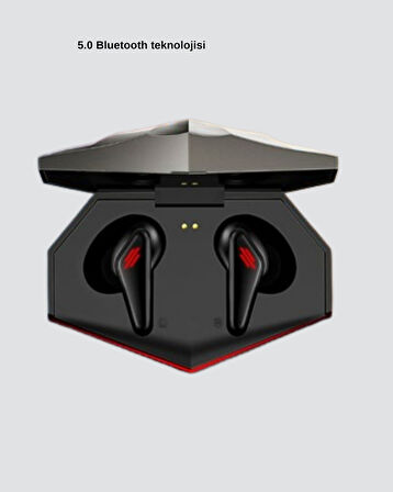 Bluetooth 5.0 Kablosuz Kulaklık LED Işıklı Silikonlu Tasarımlı